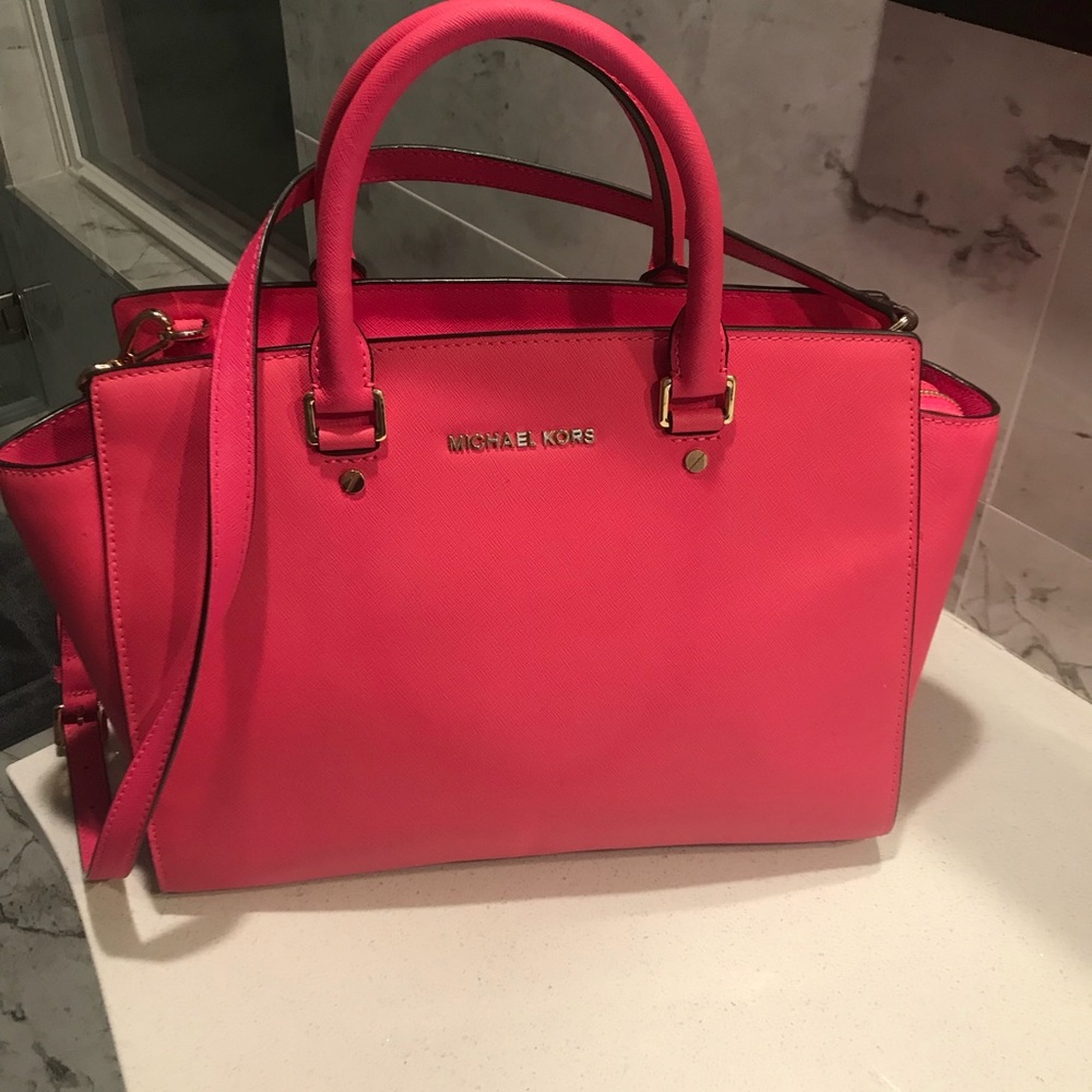 Hot pink Michael Kors bag